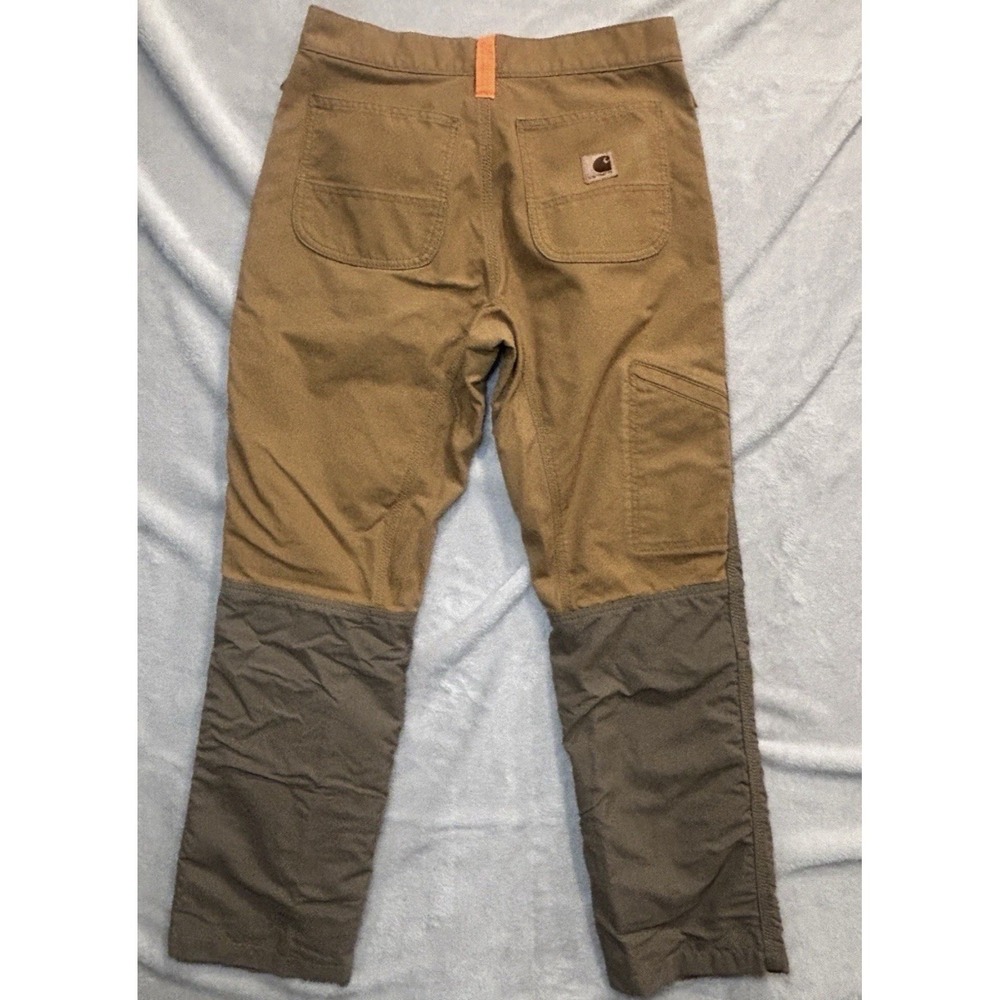 Carhartt Upland Field Pants Brown Double Brush Guard Knee Mens 36x30 - Picture 2 of 8